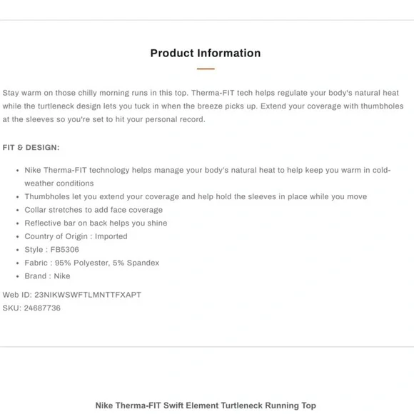 NWT Nike therma fit swift element turtleneck ❤️❤️❤️❤️ - Picture 4 of 9